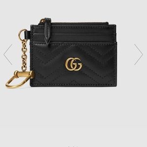ISO Gucci Marmont Keychain Wallet in Black